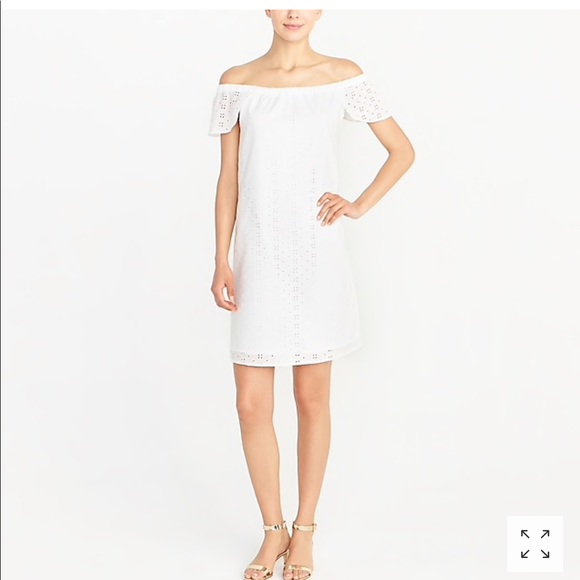 J. Crew Factory Dresses & Skirts - J.Crew Eyelet off-the-shoulder dress👗
